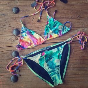 We Are Handsome Printed String Bikini 🌴🌸